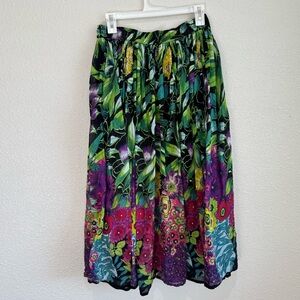 VTG Take Two Maxi Skirt Floral Hippie Boho Whimisgoth Y2K Flowy Witchy Casual